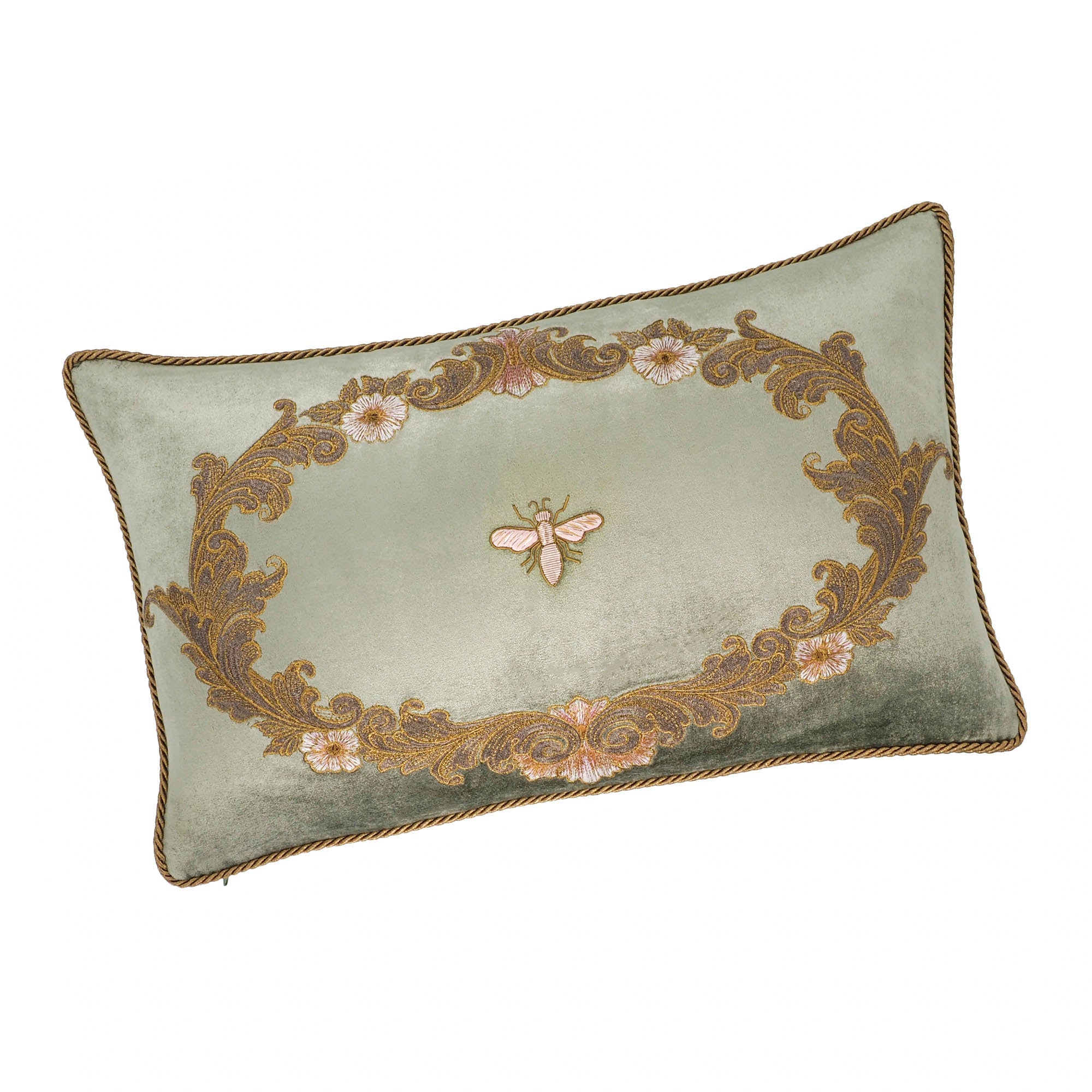 Venice Silk Velvet Throw Pillow Cover, 12 x 20