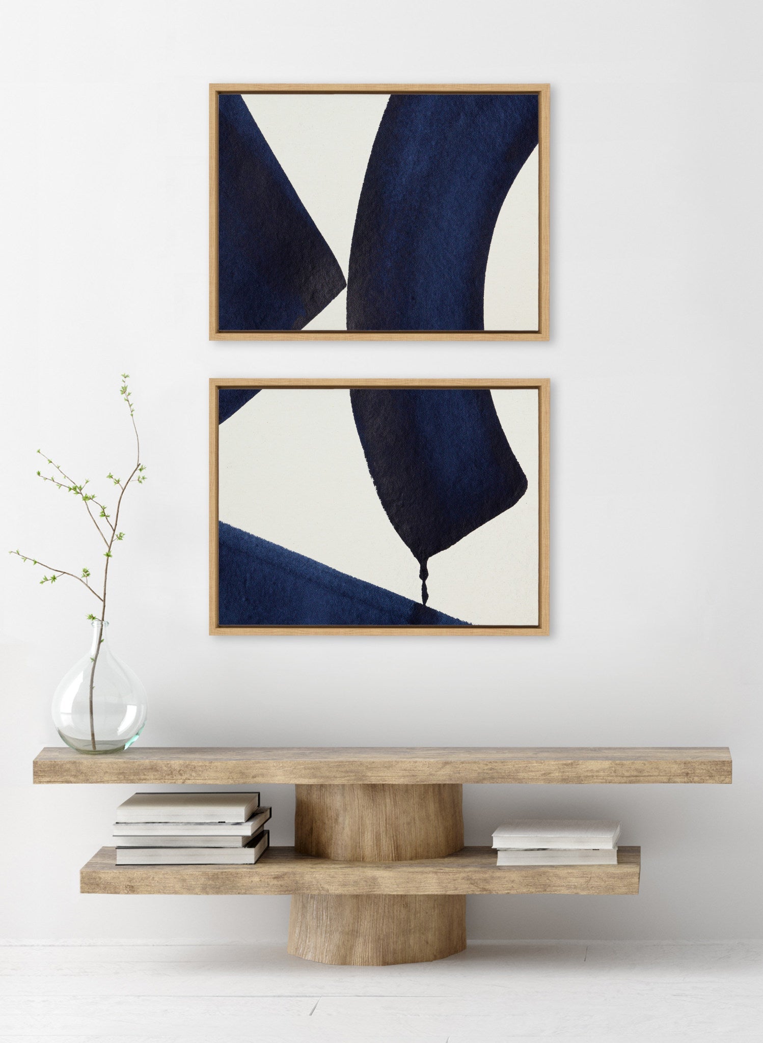 Sylvie Japandi 3 1 and 2 Framed Canvas Art Set by Rocket Jack