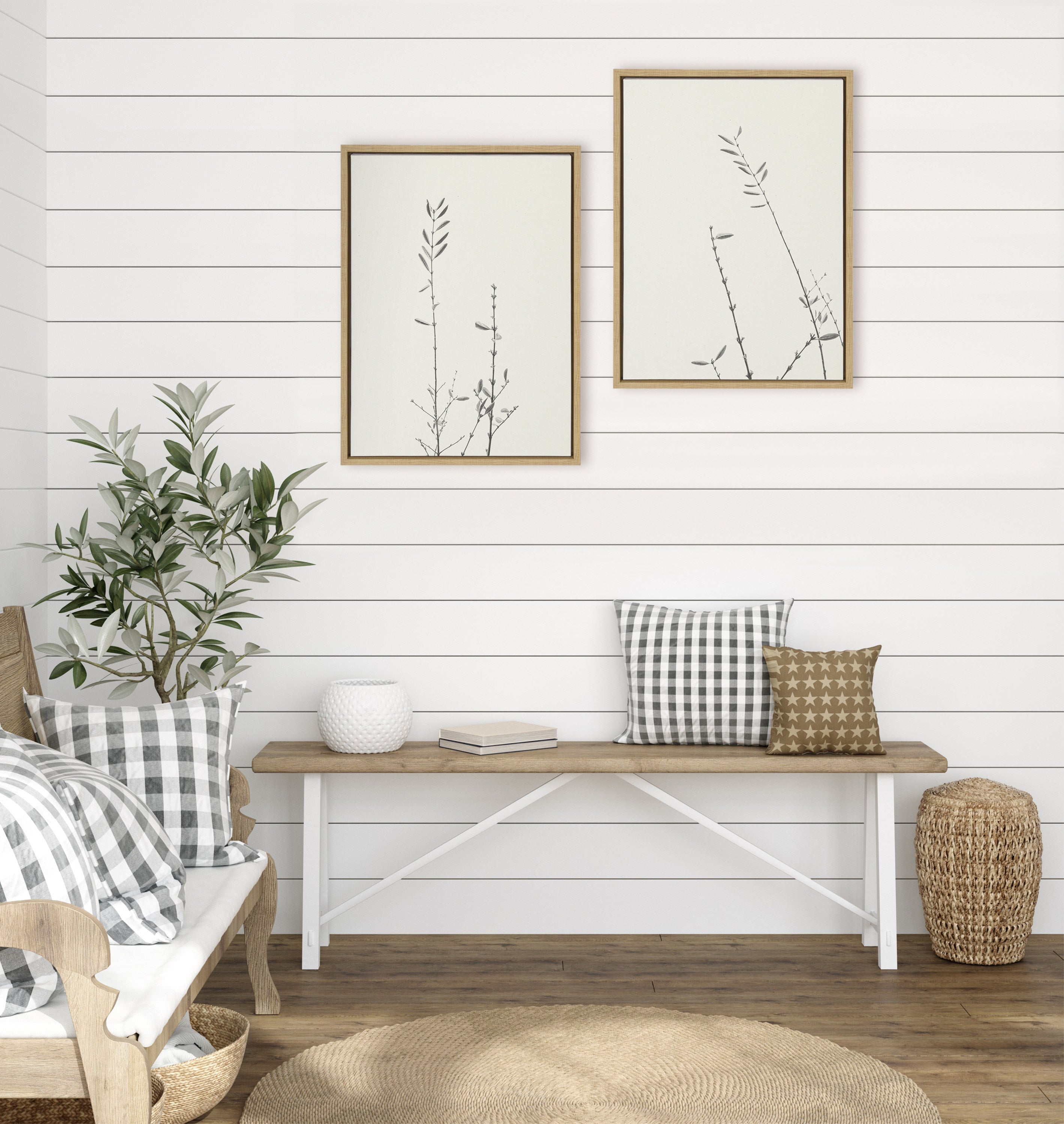 Sylvie Retro Tennessee Botanicals Framed Canvas by Stephanie Klatt