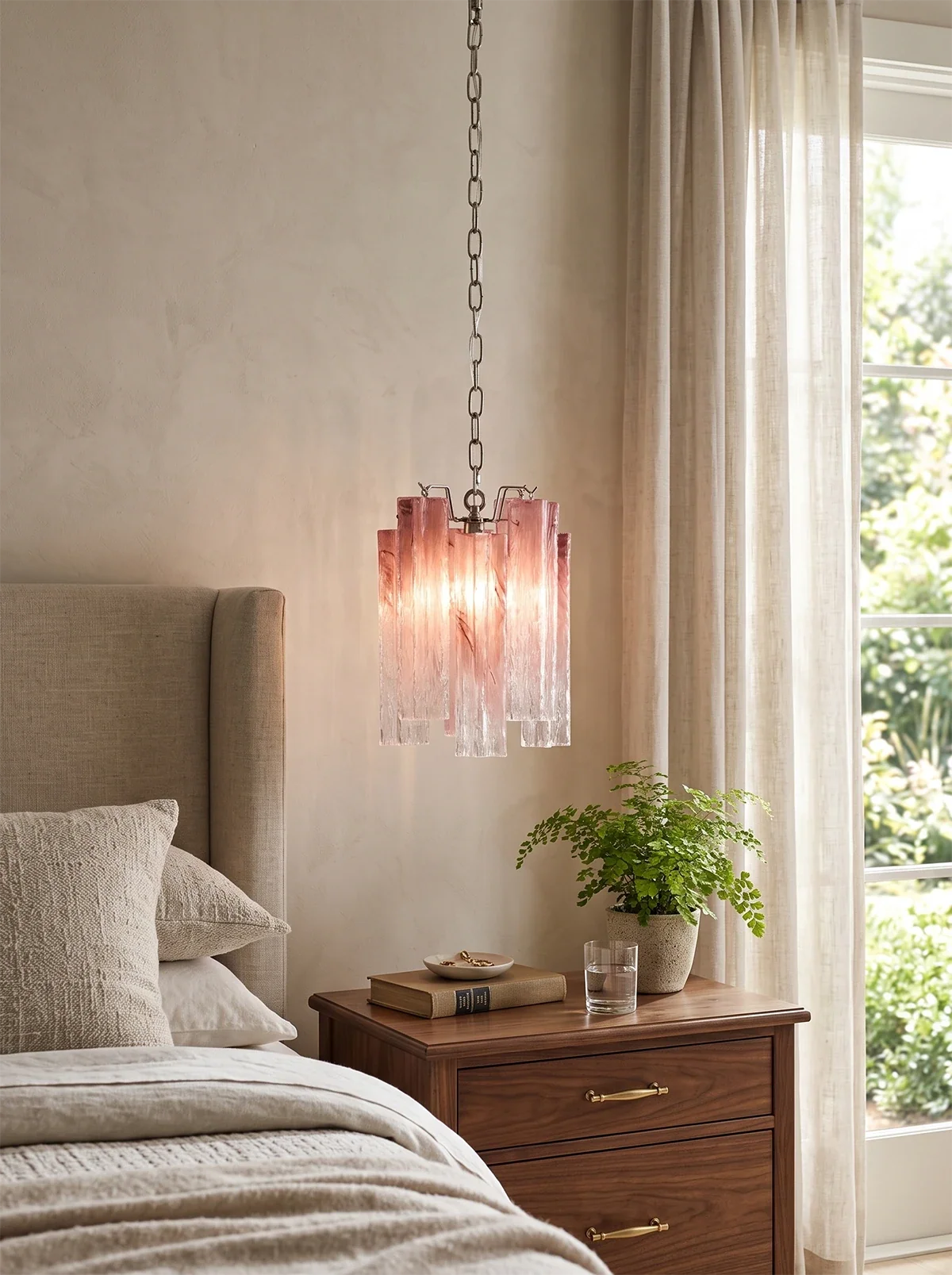 Vintage Murano Glass Chandelier — Gradient Red