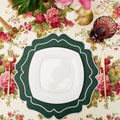 VISTA GREEN WAVY FAUX LEATHER PLACEMAT (Set Of 4)