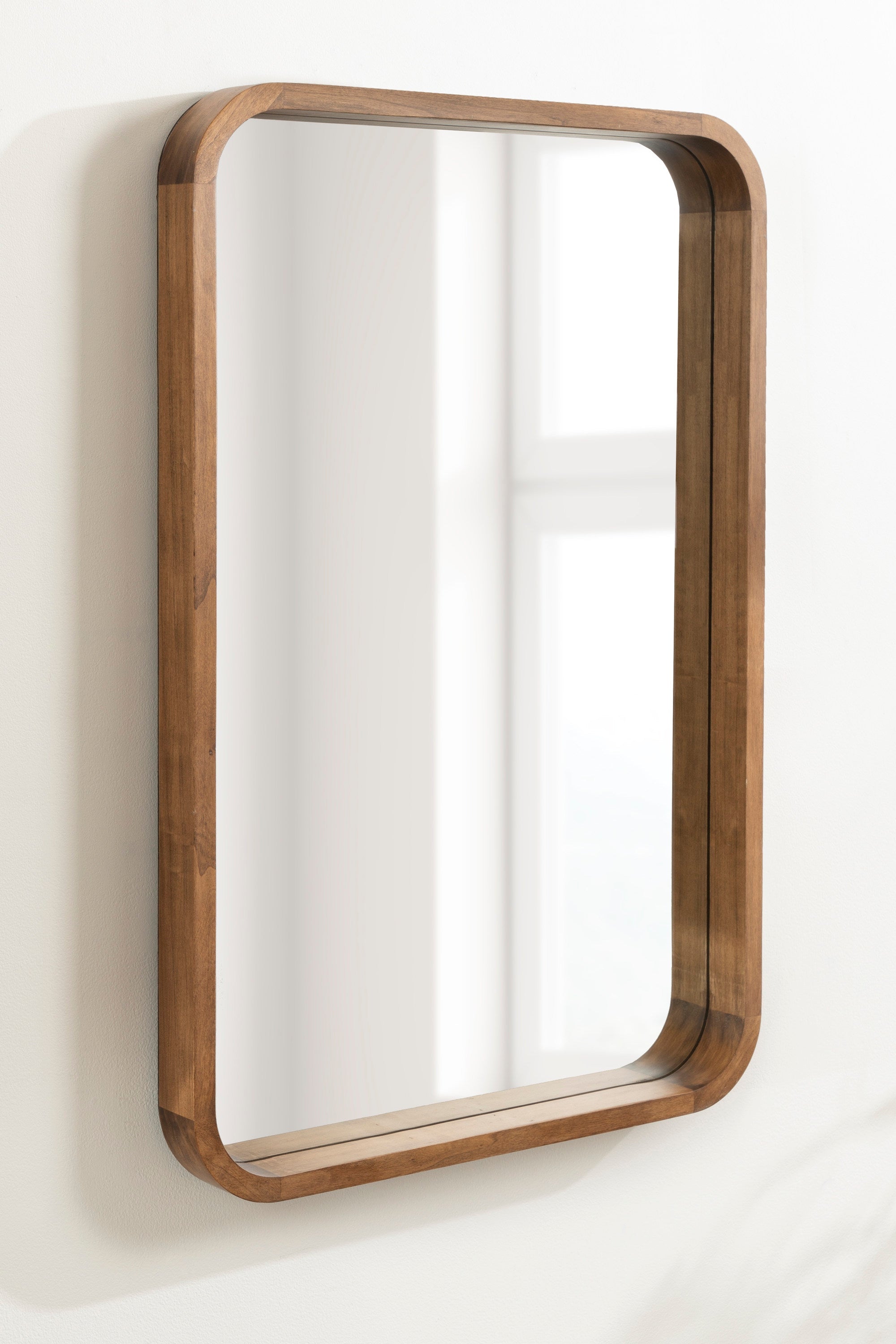 Hutton Wood Framed Radius Rectangle Mirror