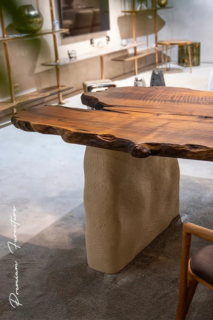 Wabi-Sabi Solid Walnut Dining Table