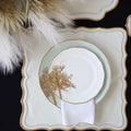 SHIMMER IVORY GOLD SILVER FABRIC PLACEMAT (Set Of 4)