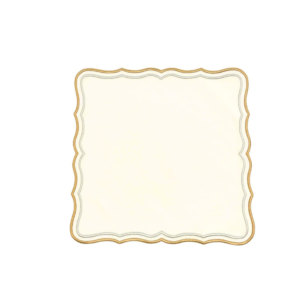 SHIMMER IVORY GOLD SILVER FABRIC PLACEMAT (Set Of 4)