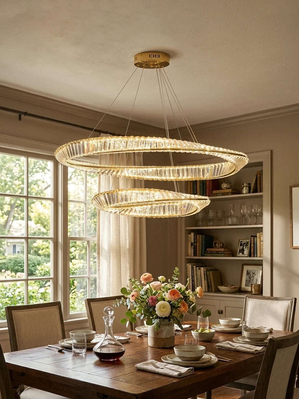 Wave Circle Elegant Crystal Chandelier