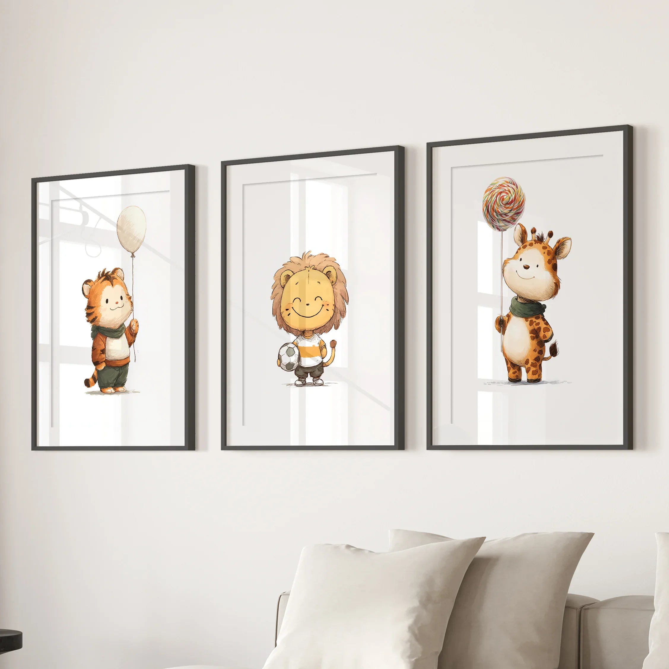 Woodland Safari Nursery Wall Art Set