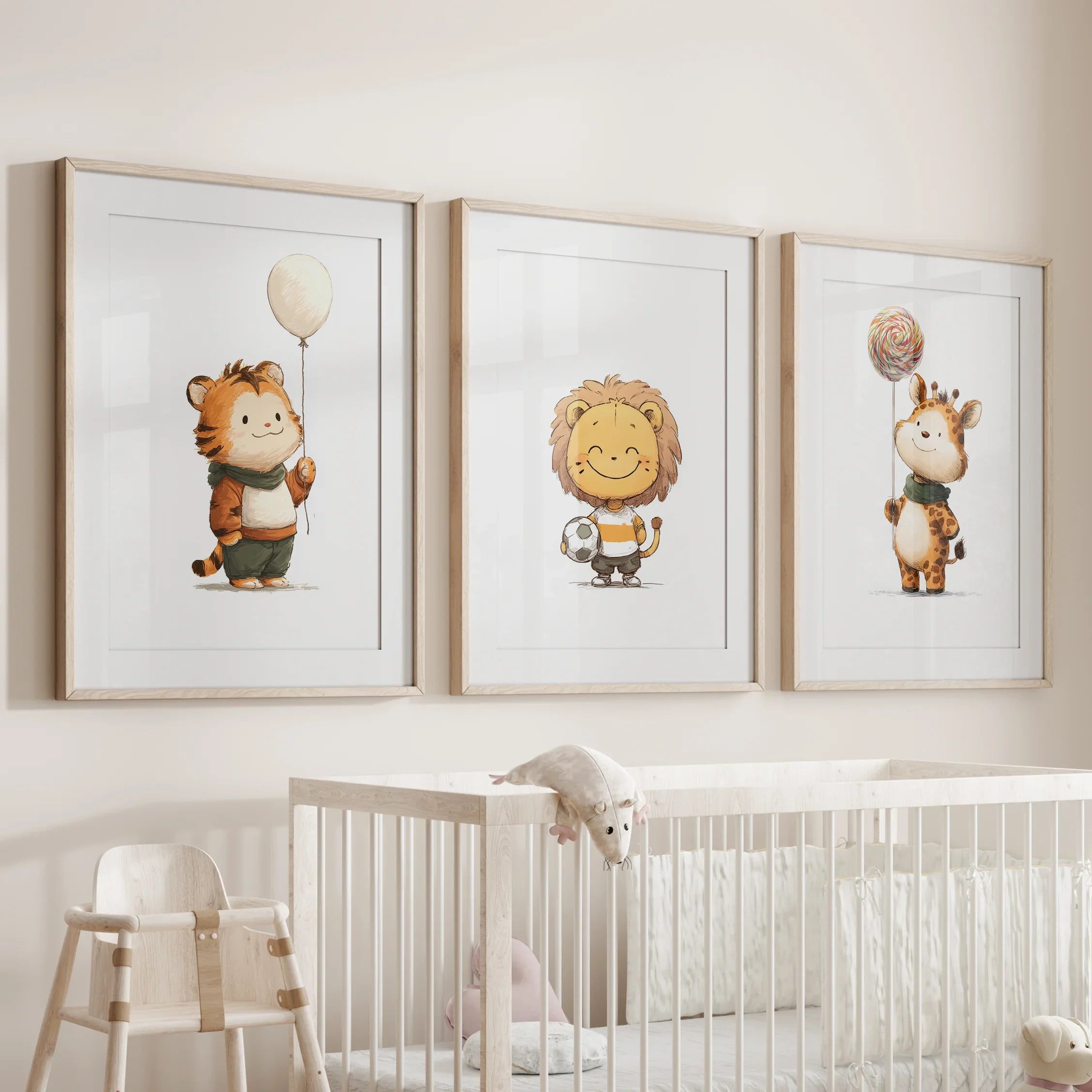 Woodland Safari Nursery Wall Art Set