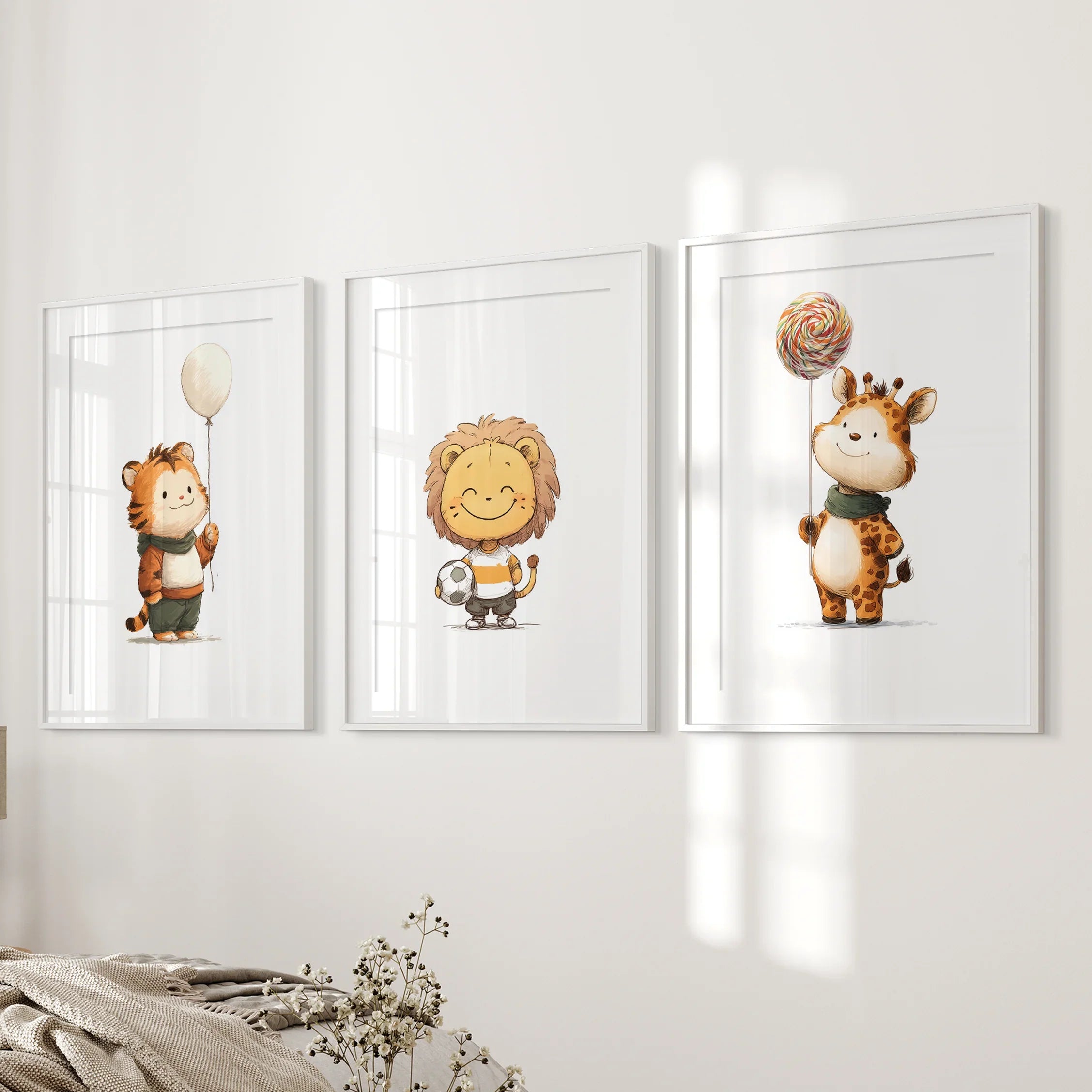 Woodland Safari Nursery Wall Art Set