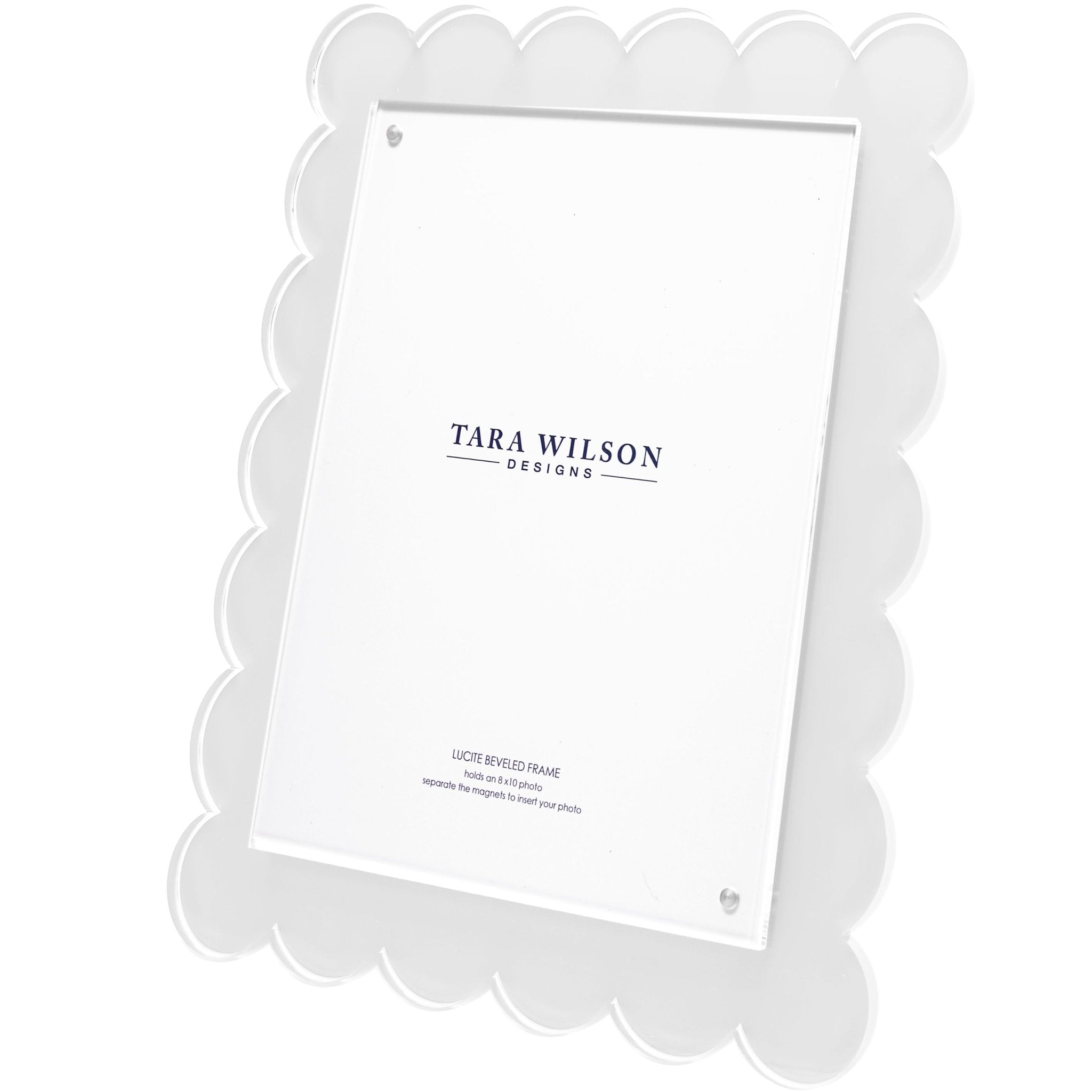 White Acrylic 8" x 10" Scallop Frame