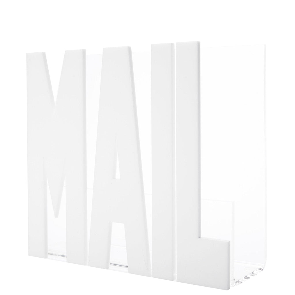White Acrylic Mail Holder