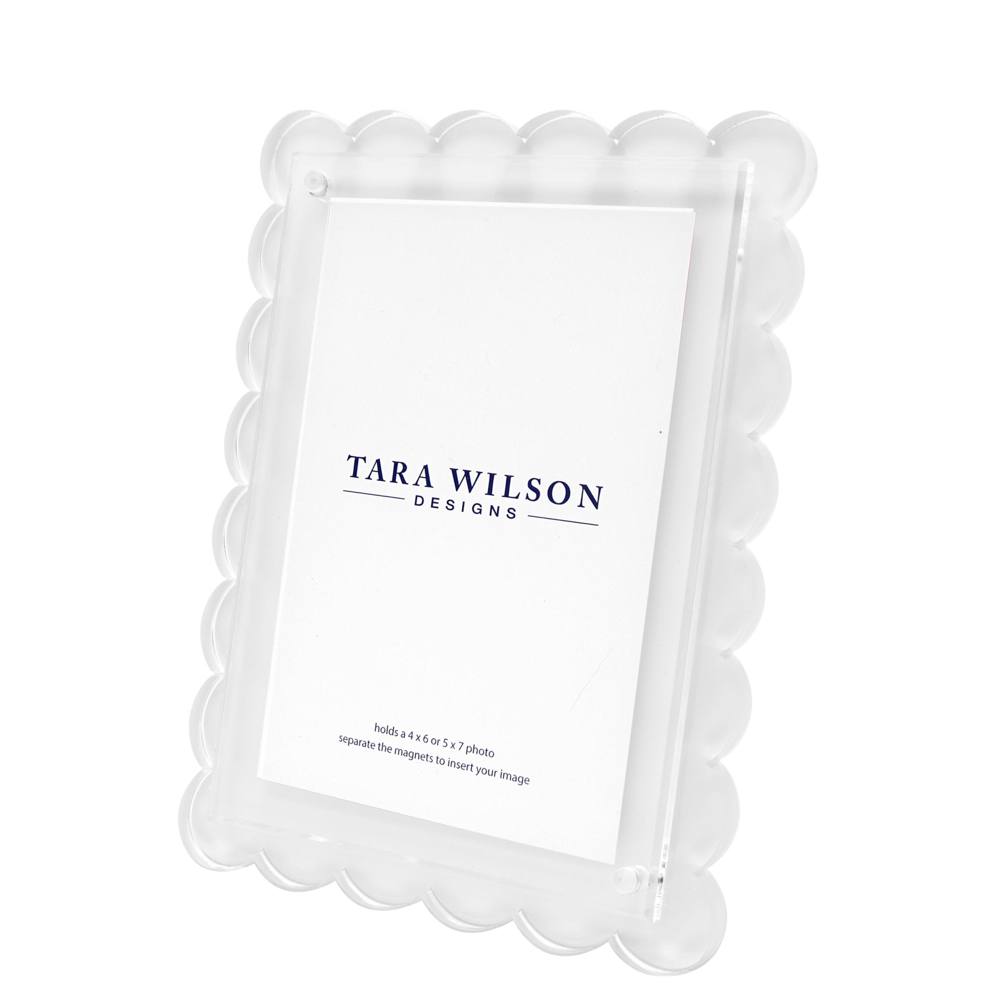 White Acrylic Scallop Frame