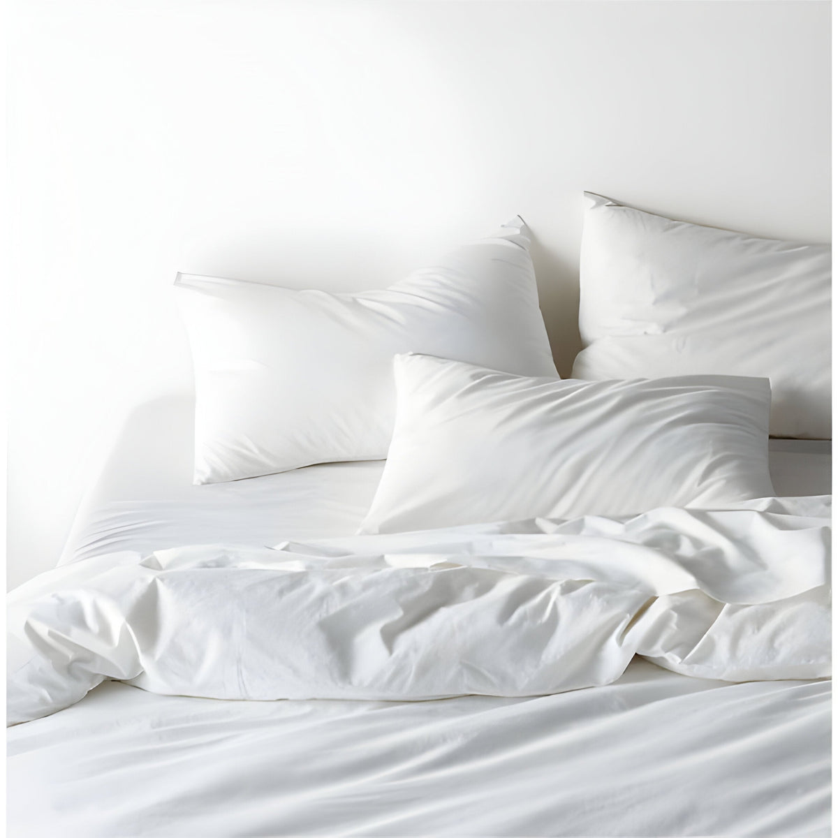 200TC Cotton Percale Solid Duvet Cover Set