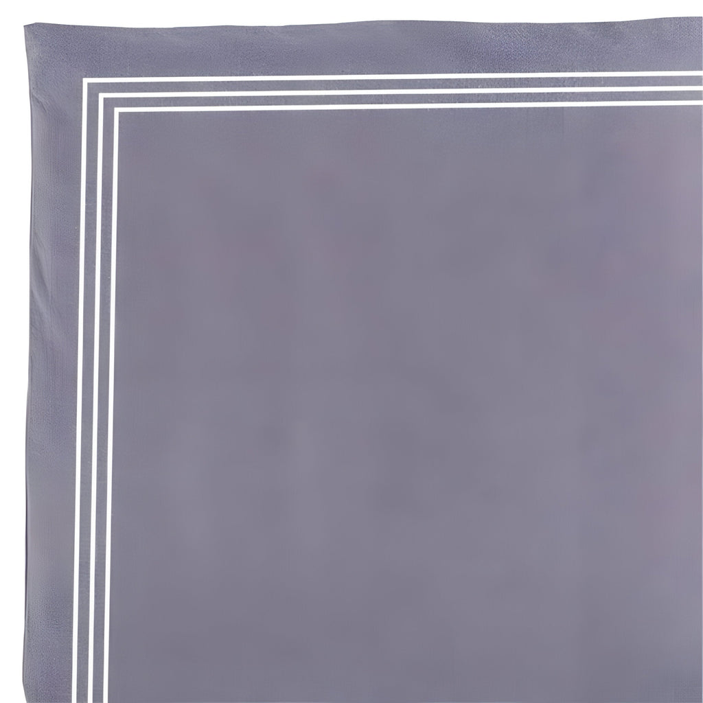 200TC Yarn Dyed Chambray Indigo Blue Triple Embroidery Duvet Cover Set
