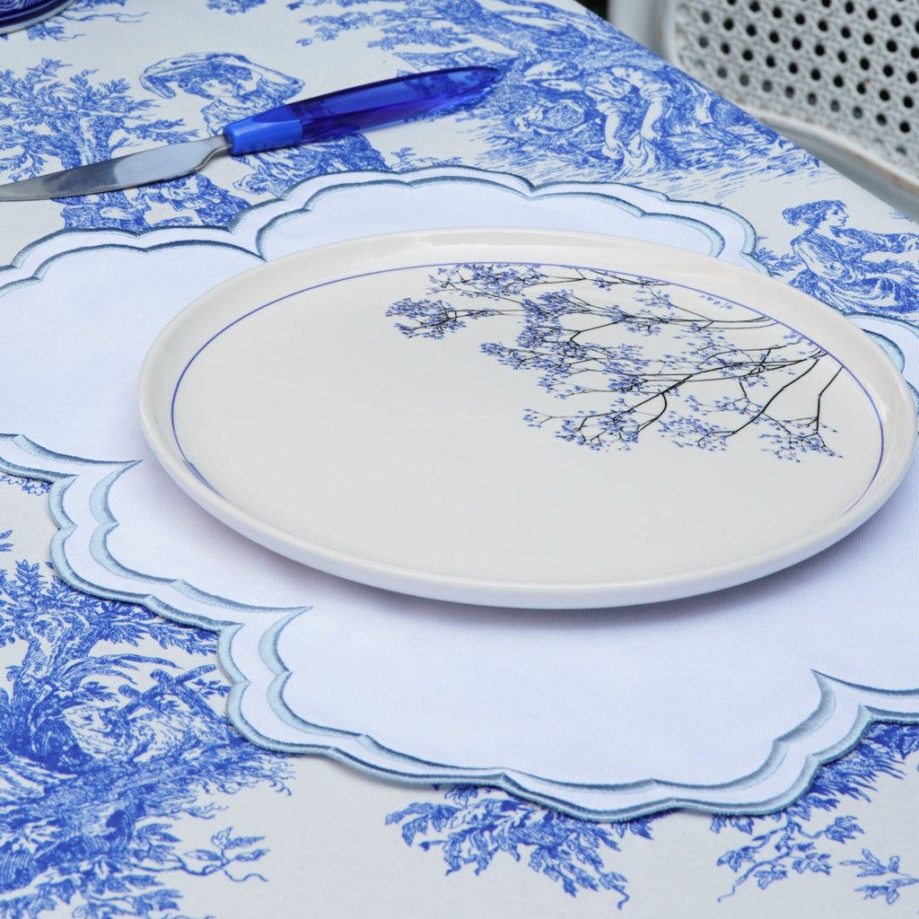 AQUELLE WHITE RECTANGLE FABRIC PLACEMAT (Set Of 4)