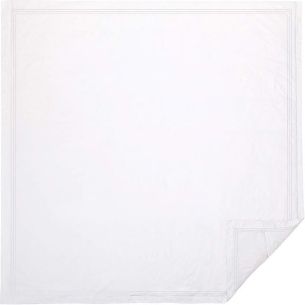 400TC Cotton Triple Edge Embroidery Sateen Solid Duvet Cover Set