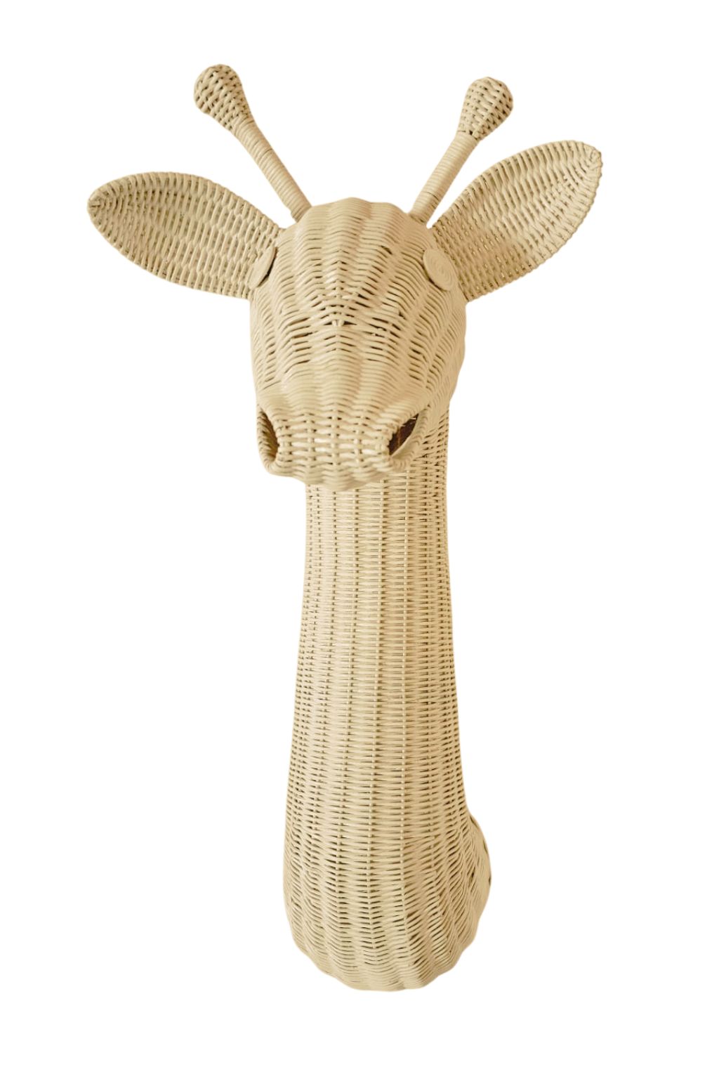 Natural & White Rattan Giraffe Wall Decor