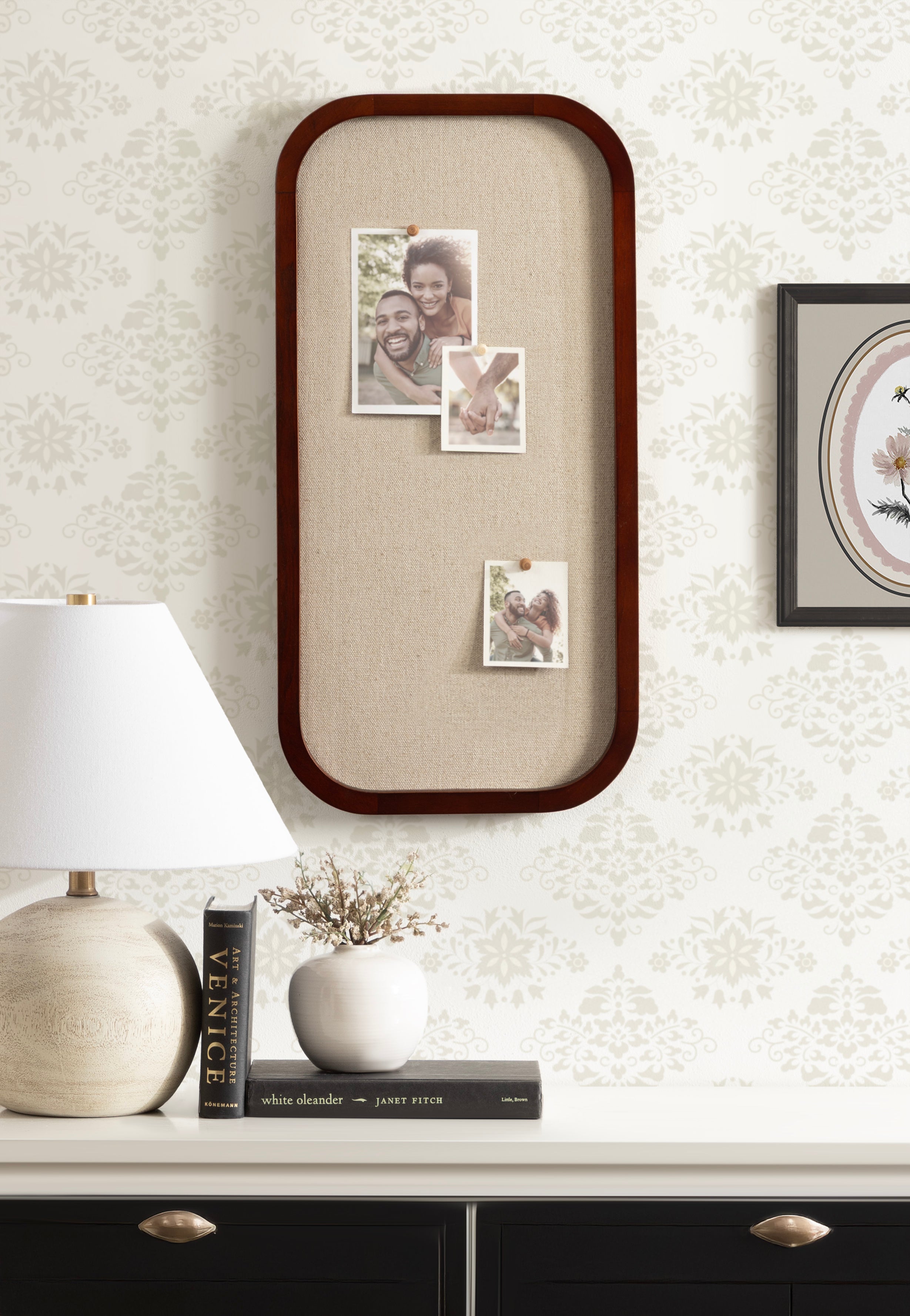 Hutton Wood Framed Fabric Pinboard