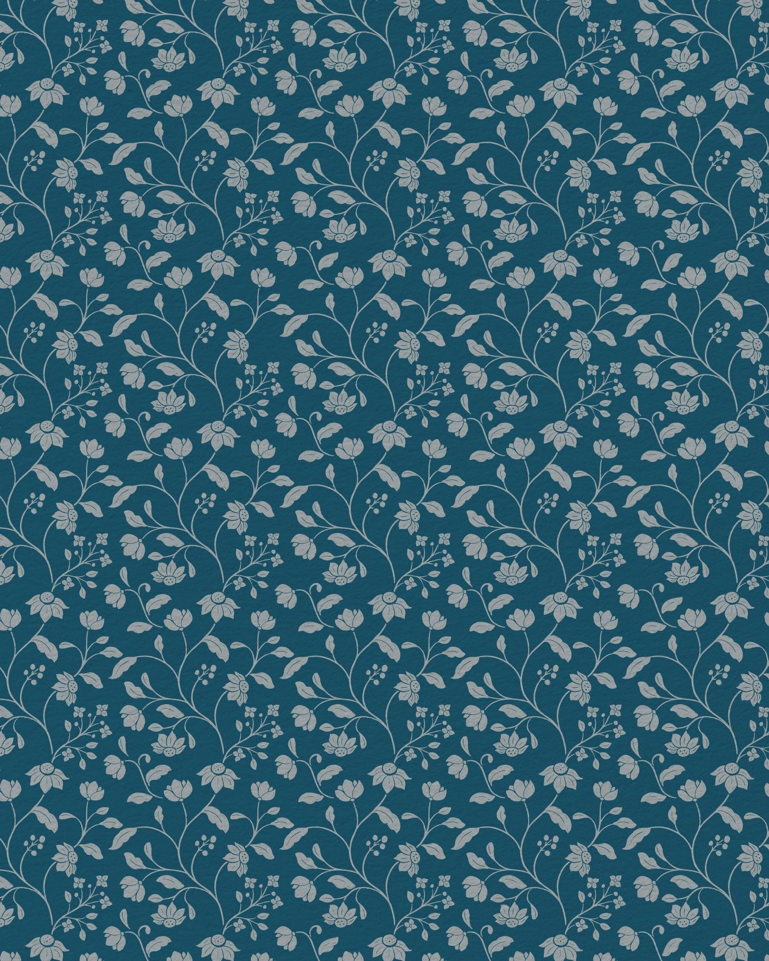 Wild Geranium Wallpaper in Bay Blue
