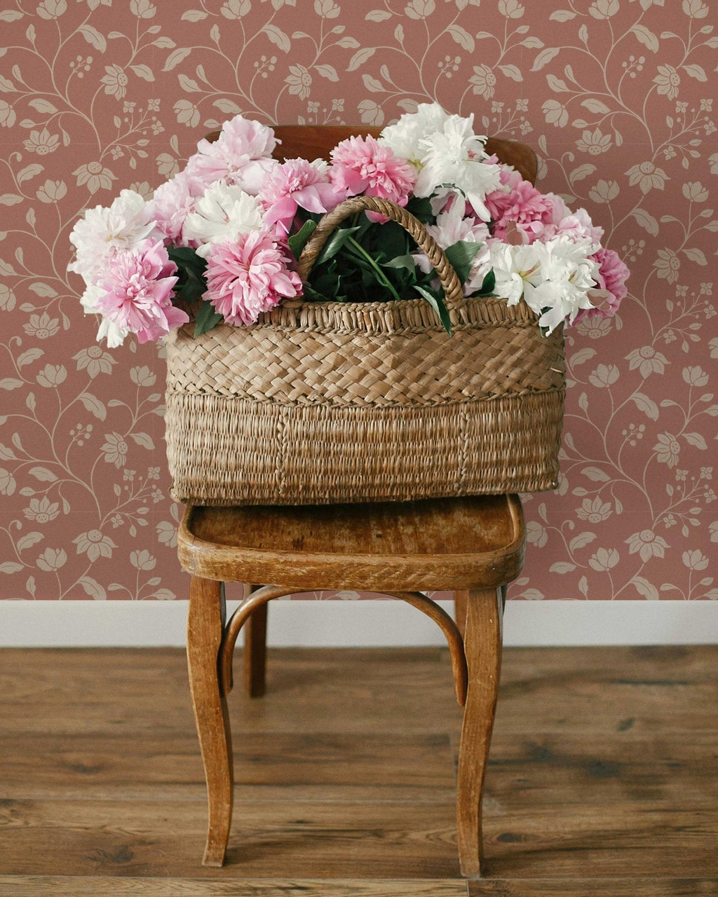 Wild Geranium Wallpaper in Blush Rose