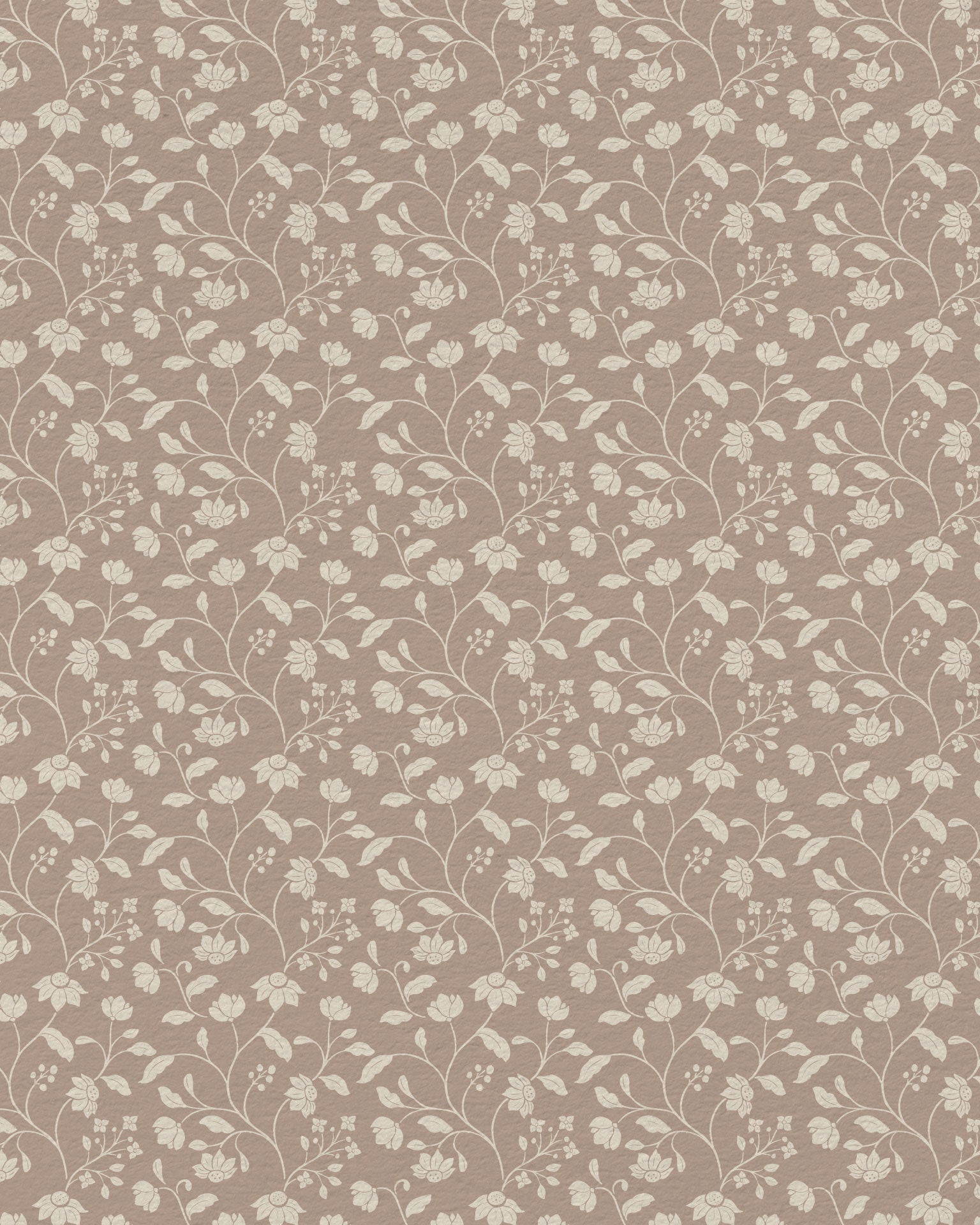Wild Geranium Wallpaper in Mauve Clay