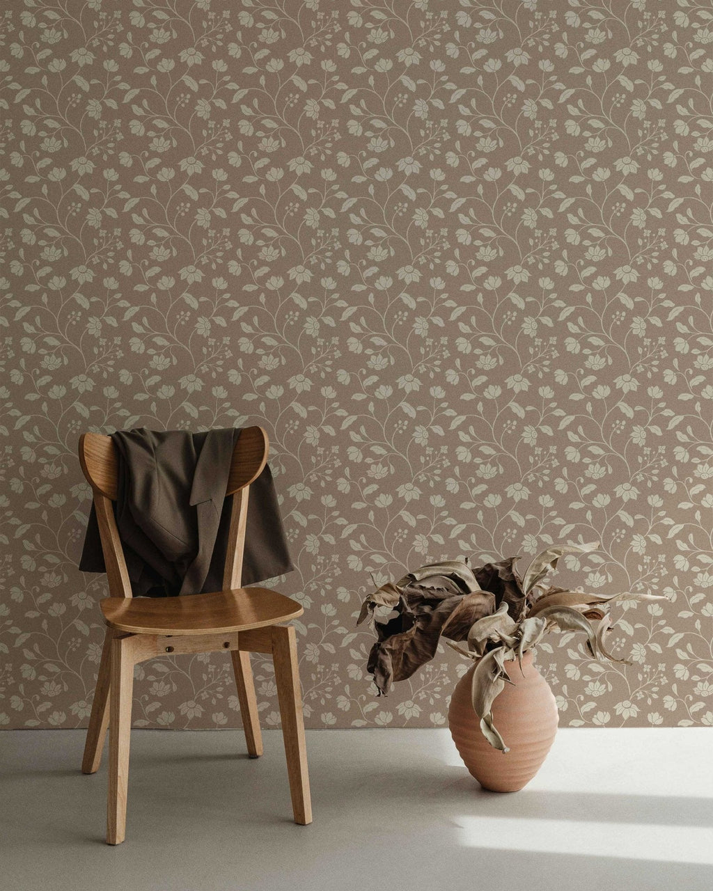 Wild Geranium Wallpaper in Mauve Clay