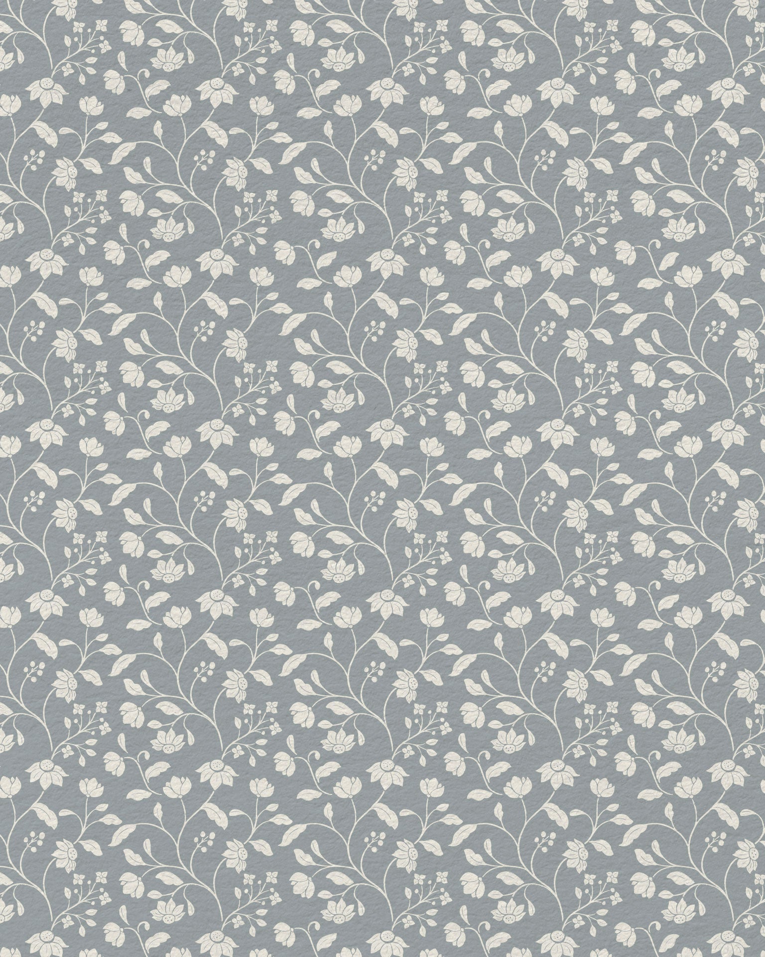 Wild Geranium Wallpaper in Slate Dust