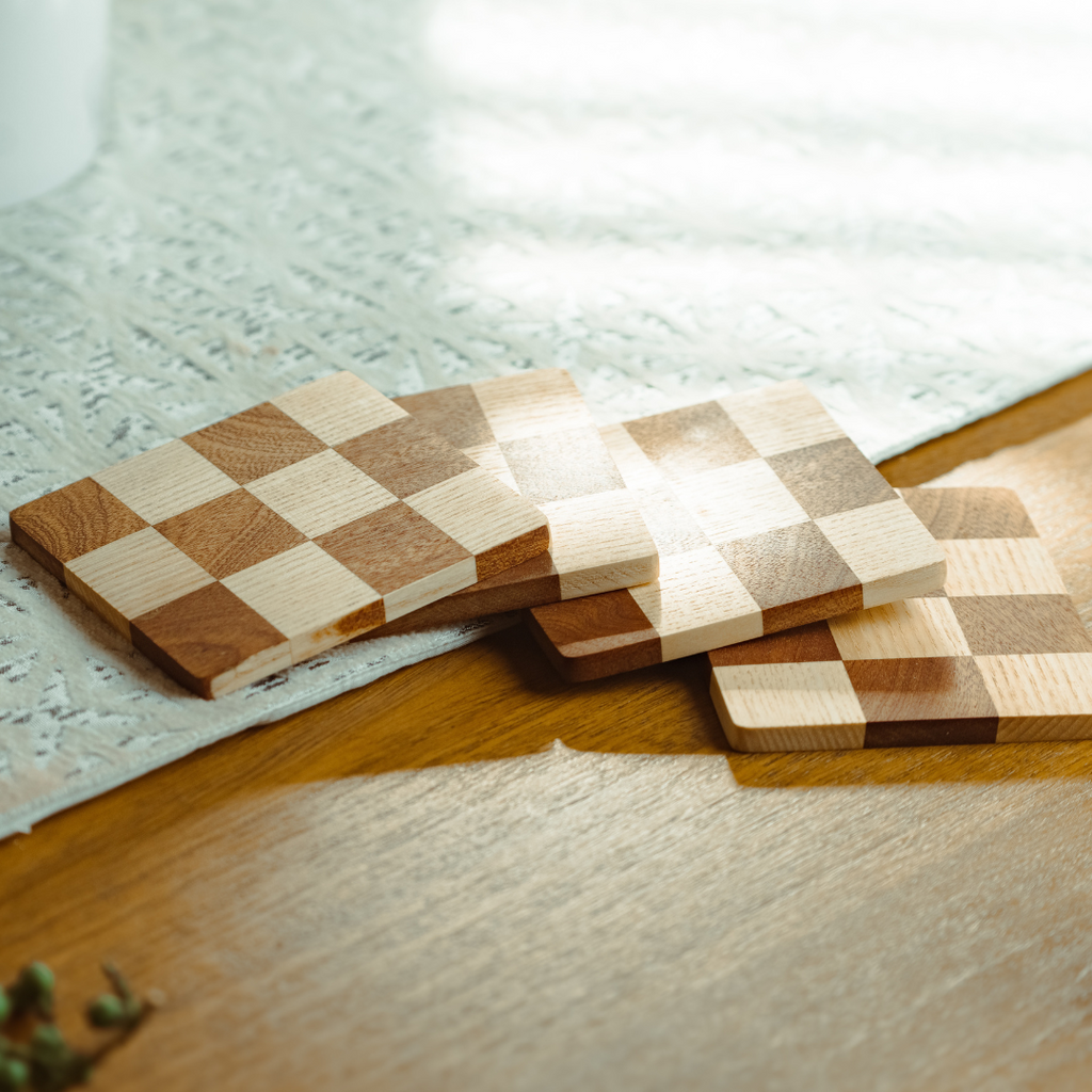 Handcrafted Coasters — Wood, Slate, Epoxy & Marble & Wood