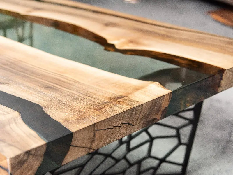 Voronoi Walnut & Resin River Coffee Table