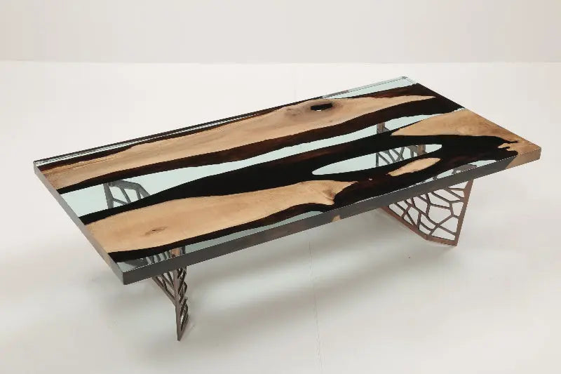 Voronoi Walnut & Resin River Coffee Table