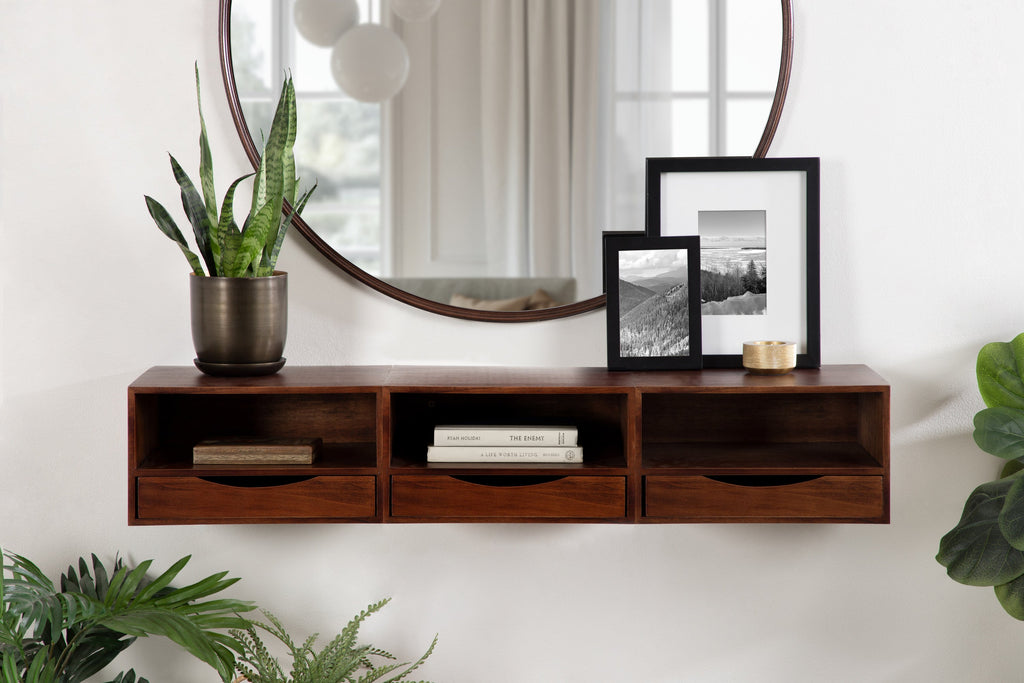 Hutton Floating Wall Shelf with Drawer