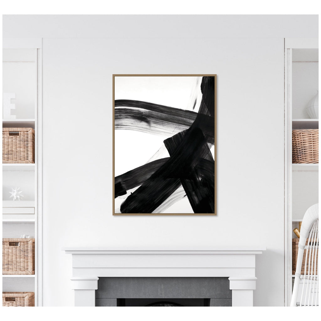 Black Mark No. 2 by Amy Lighthall Framed Canvas Wall Art Print