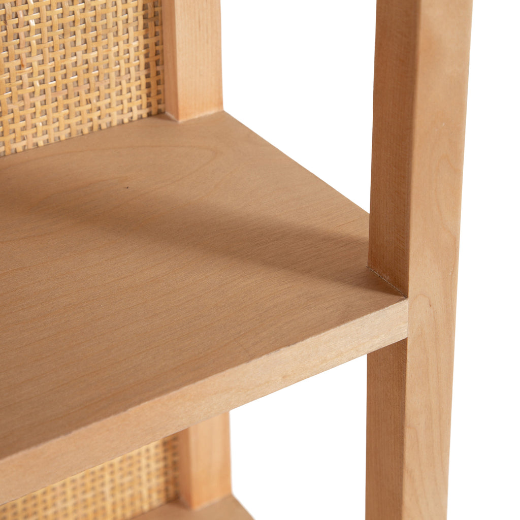 Ori Rattan/Wood Wall Shelf