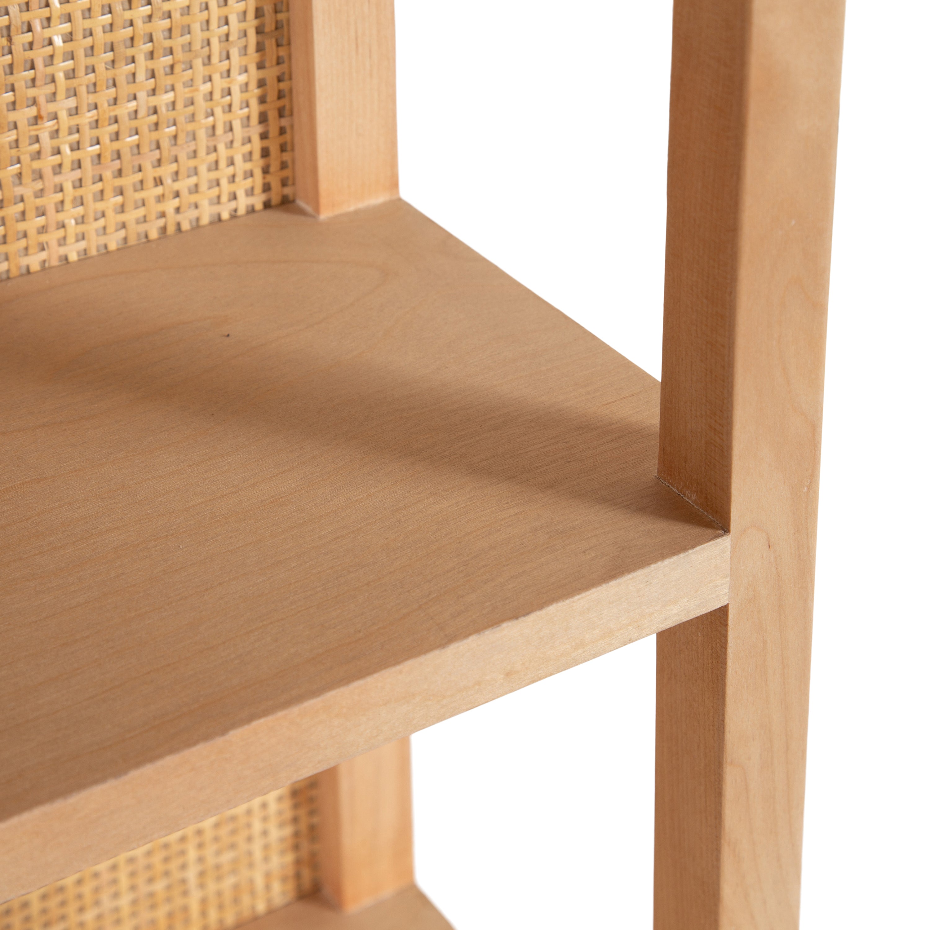 Ori Rattan/Wood Wall Shelf