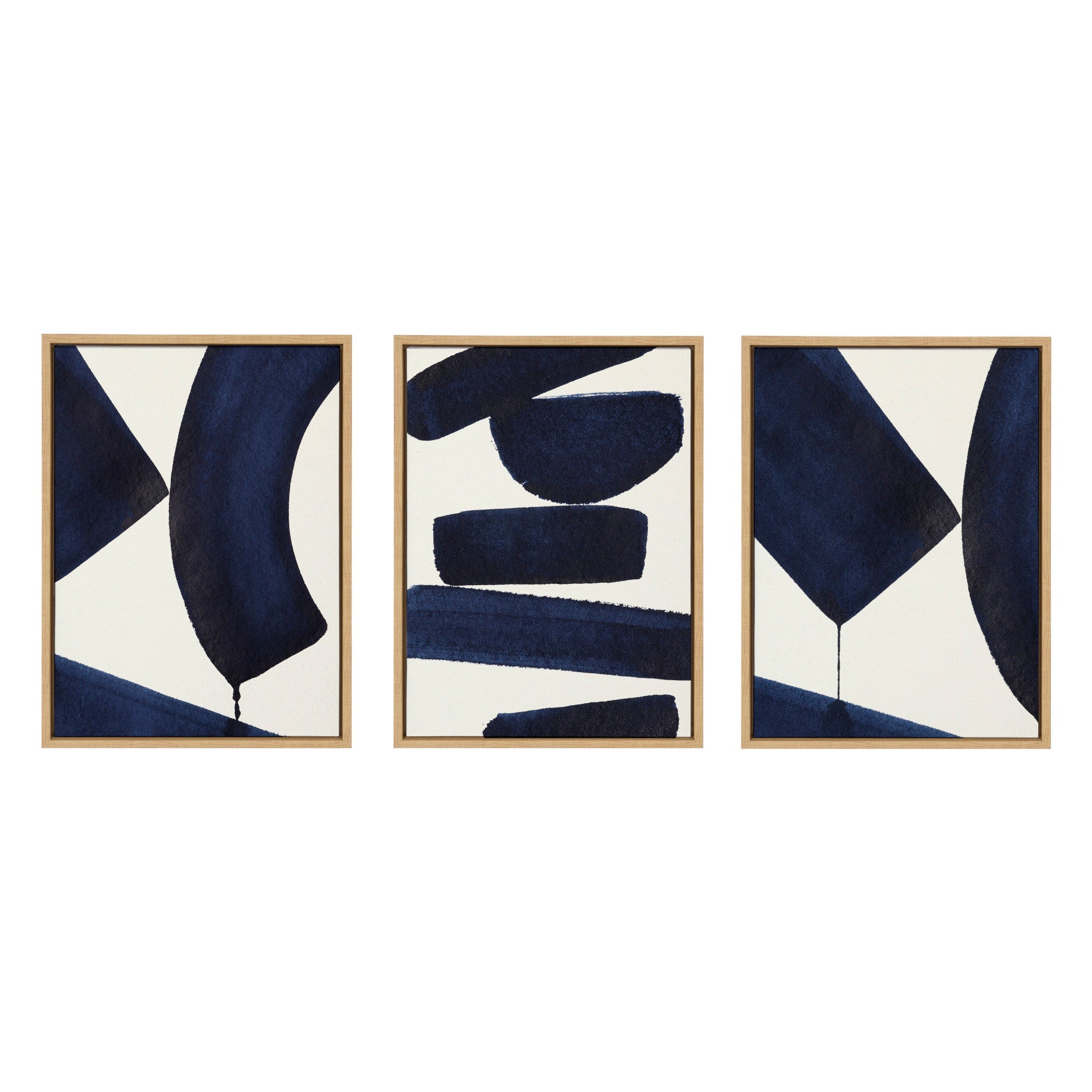 Sylvie Japandi 3, Japandi 26 and Japandi 4 Framed Canvas Set by Rocket Jack