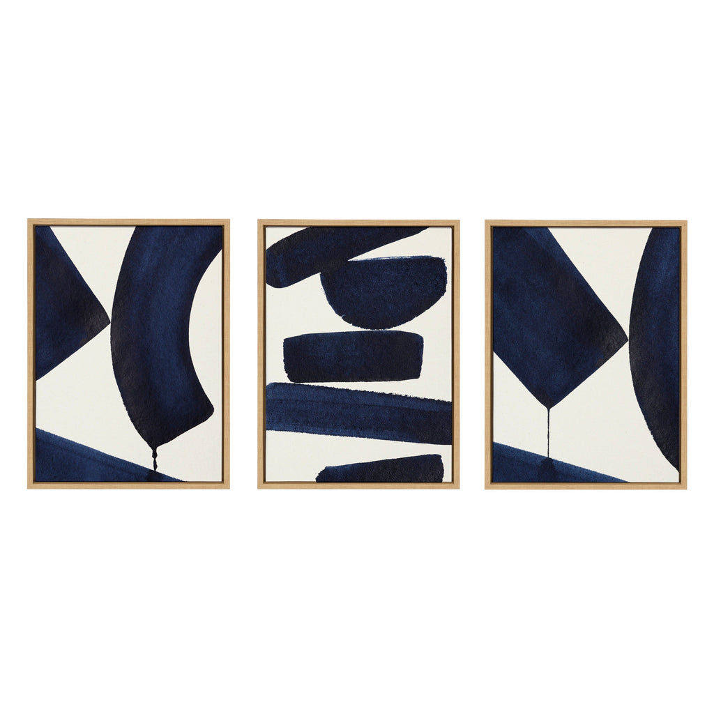 Sylvie Japandi 3, Japandi 26 and Japandi 4 Framed Canvas Set by Rocket Jack