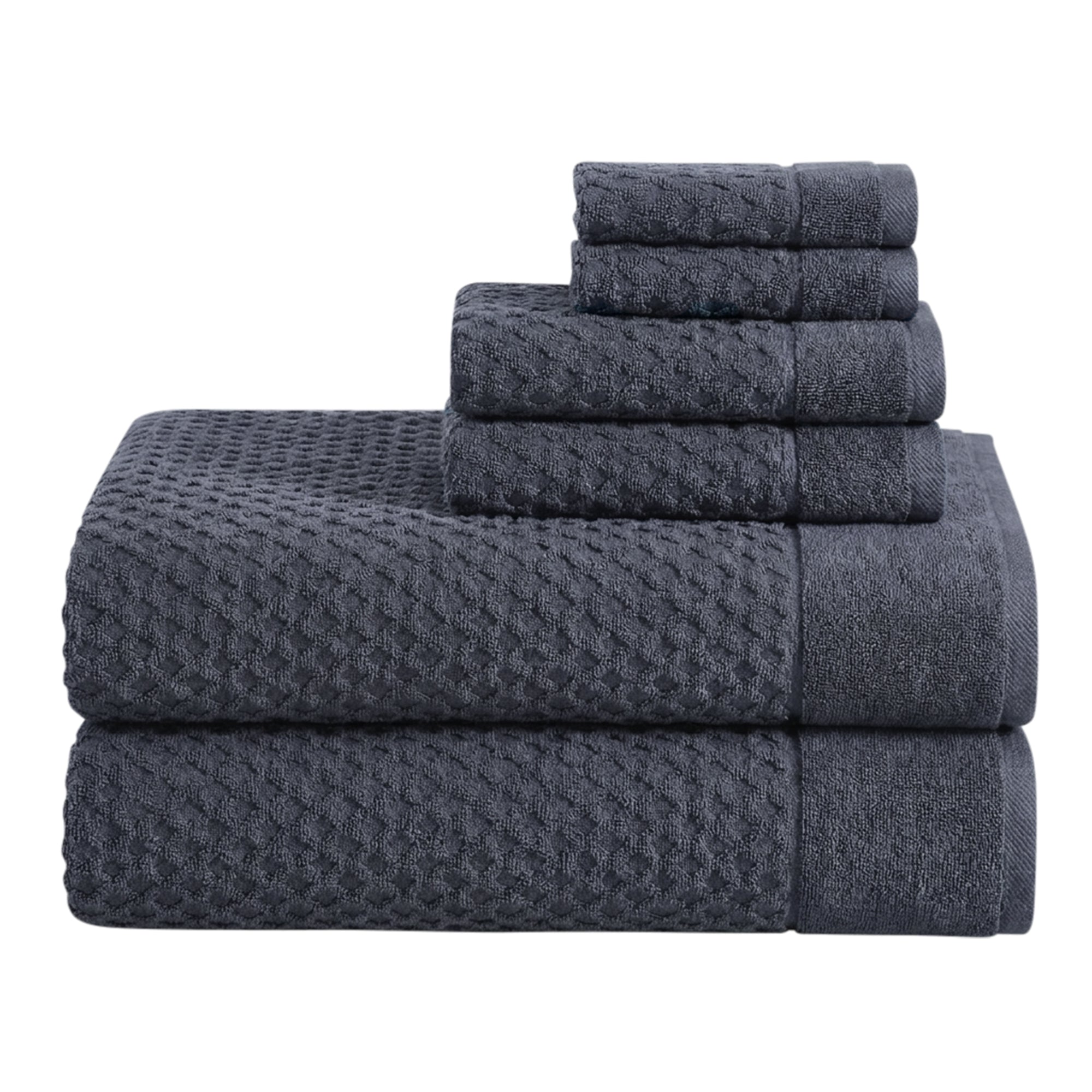 Cotton Diamond Waffle Weave Bath Towel Set - Grayson Collection