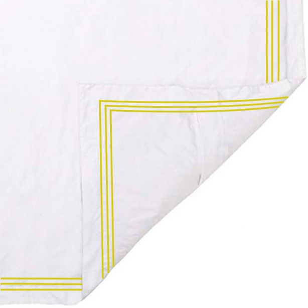 400TC Cotton Triple Edge Embroidery Sateen Solid Duvet Cover Set