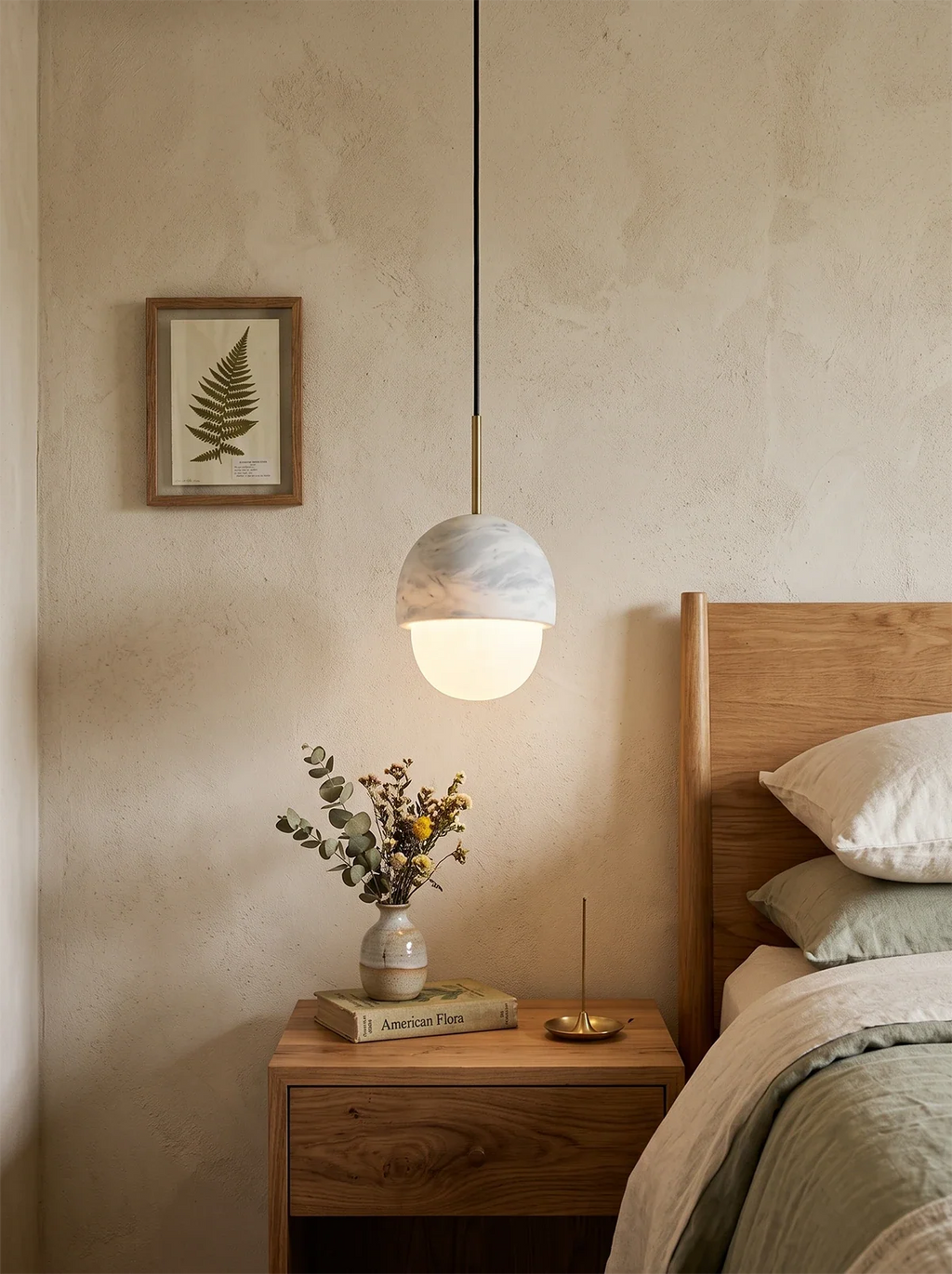 Modern Alabaster Yoko Pendant Lamp