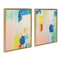 Sylvie Pop of Color I and II Framed Canvas Art Set by Amy Lighthall